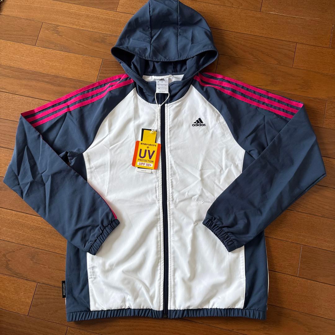 【新品】アディダス　ウィンドブレーカー　UV 上下セット　上着L パンツM