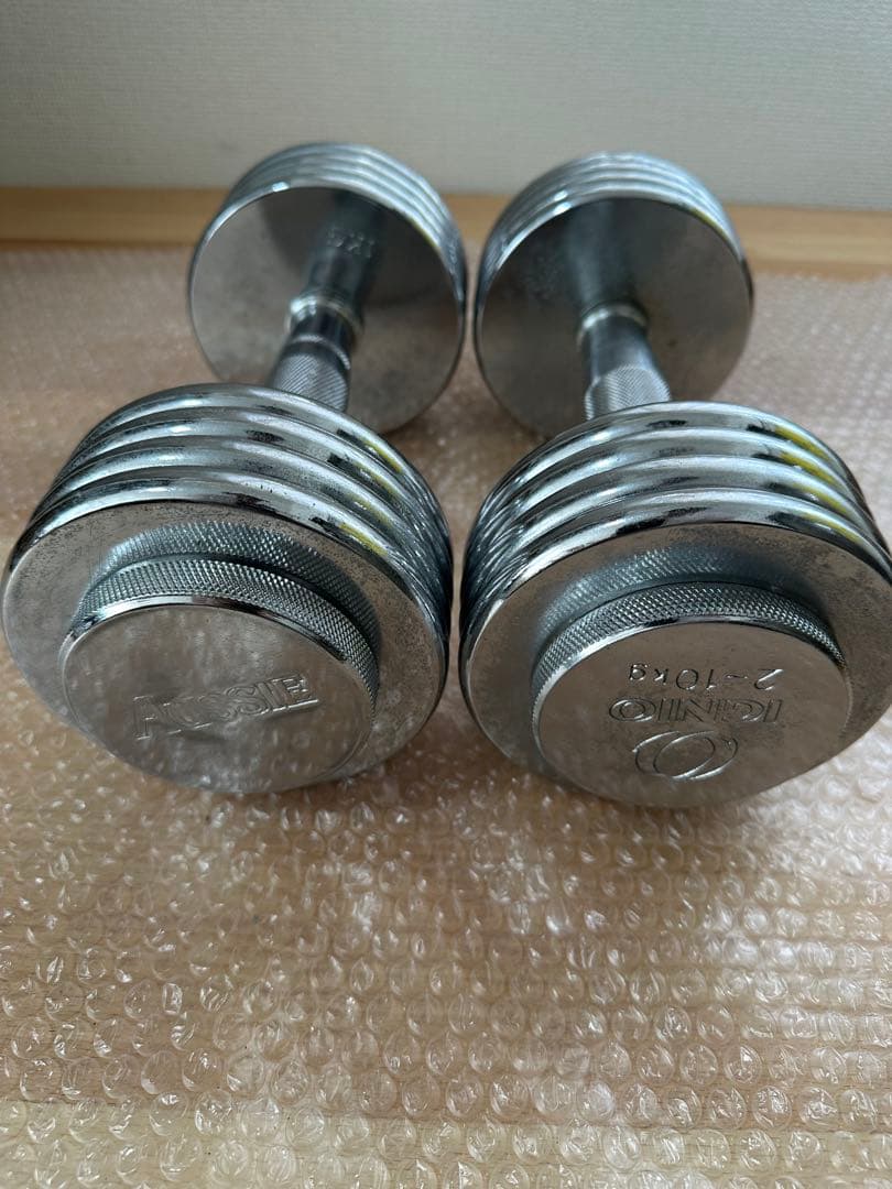 早い者勝ち IGNIOとAUSSIE 可変式2~10kg ダンベル クローム