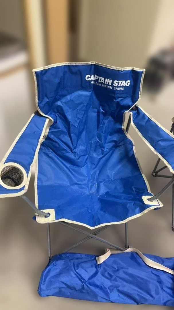 【5脚セット】キャプテンスタッグ アウトドアチェア 折りたたみ椅子 収納袋付き