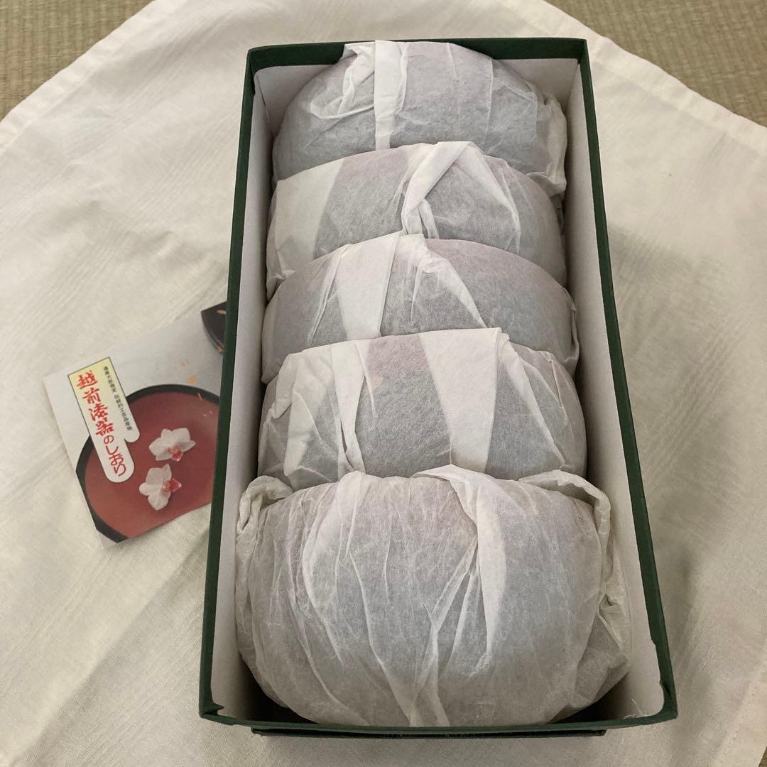 【未使用品】越前漆器　汁椀5個セット お正月　お祝い　箱付き