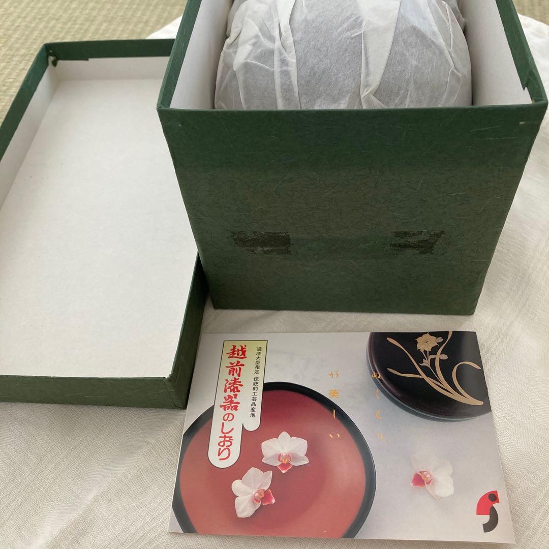 【未使用品】越前漆器　汁椀5個セット お正月　お祝い　箱付き