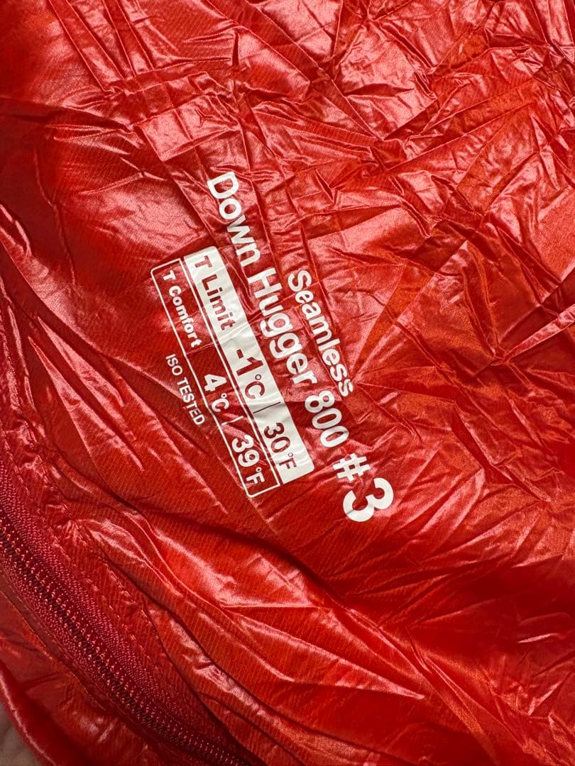 モンベル　Seamless Down Hugger 800 #3 R/zip