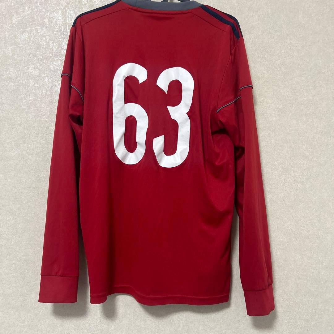 adidas RKU 長袖シャツ L グレー、赤　記念T