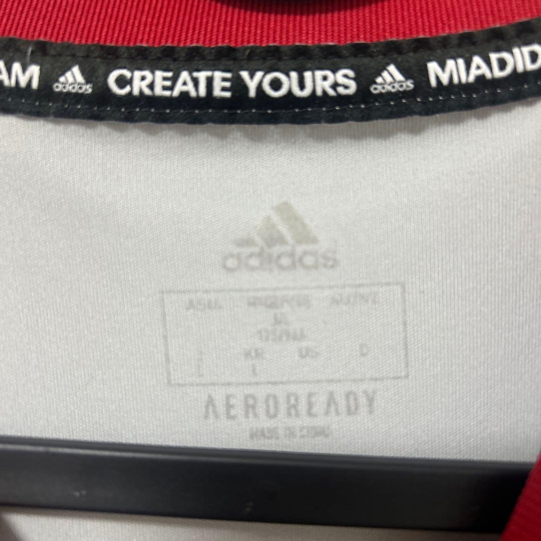 adidas RKU 長袖シャツ L グレー、赤　記念T