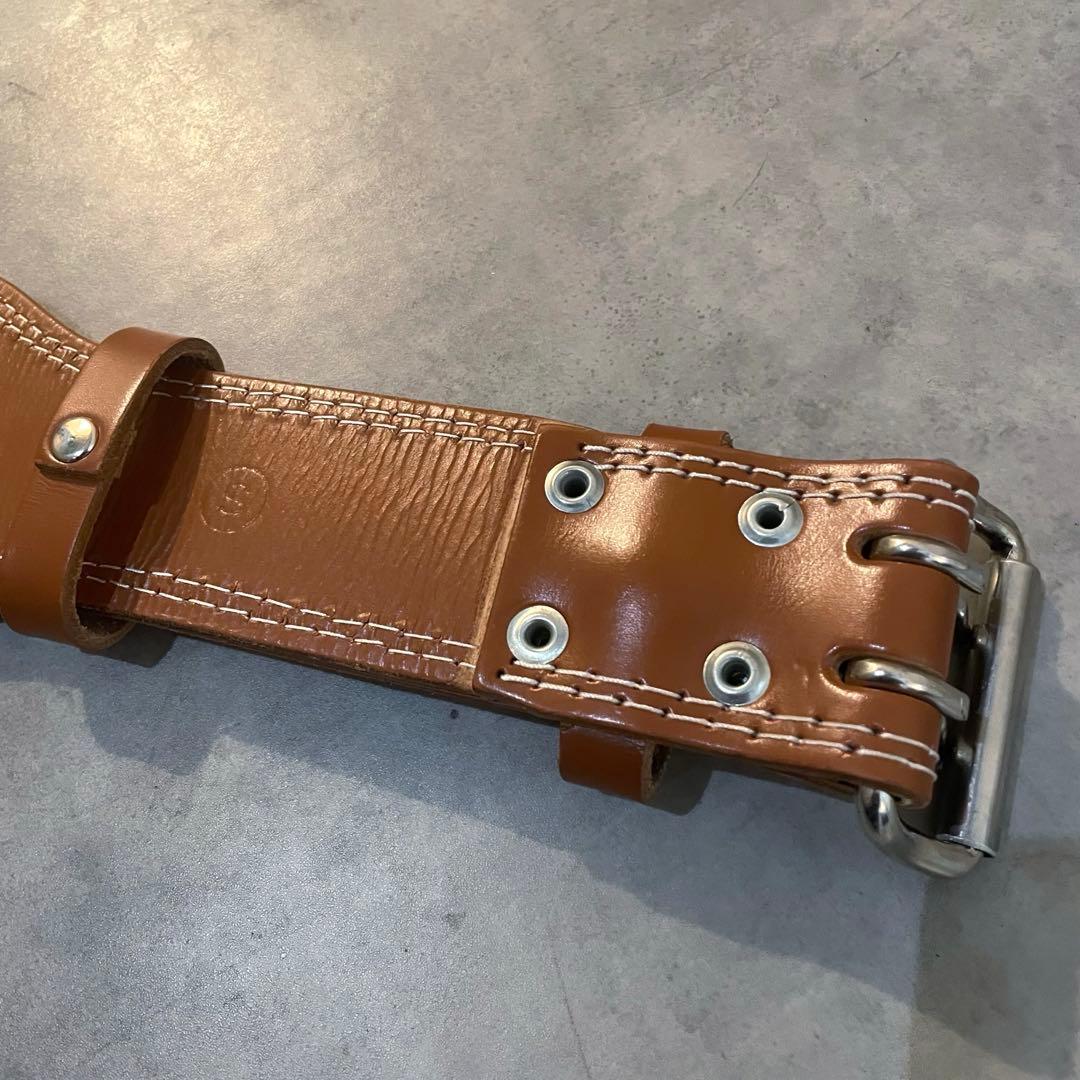 ゴールドジム　パワーベルト　プロレザーベルト　Sサイズ　トレーニングベルト