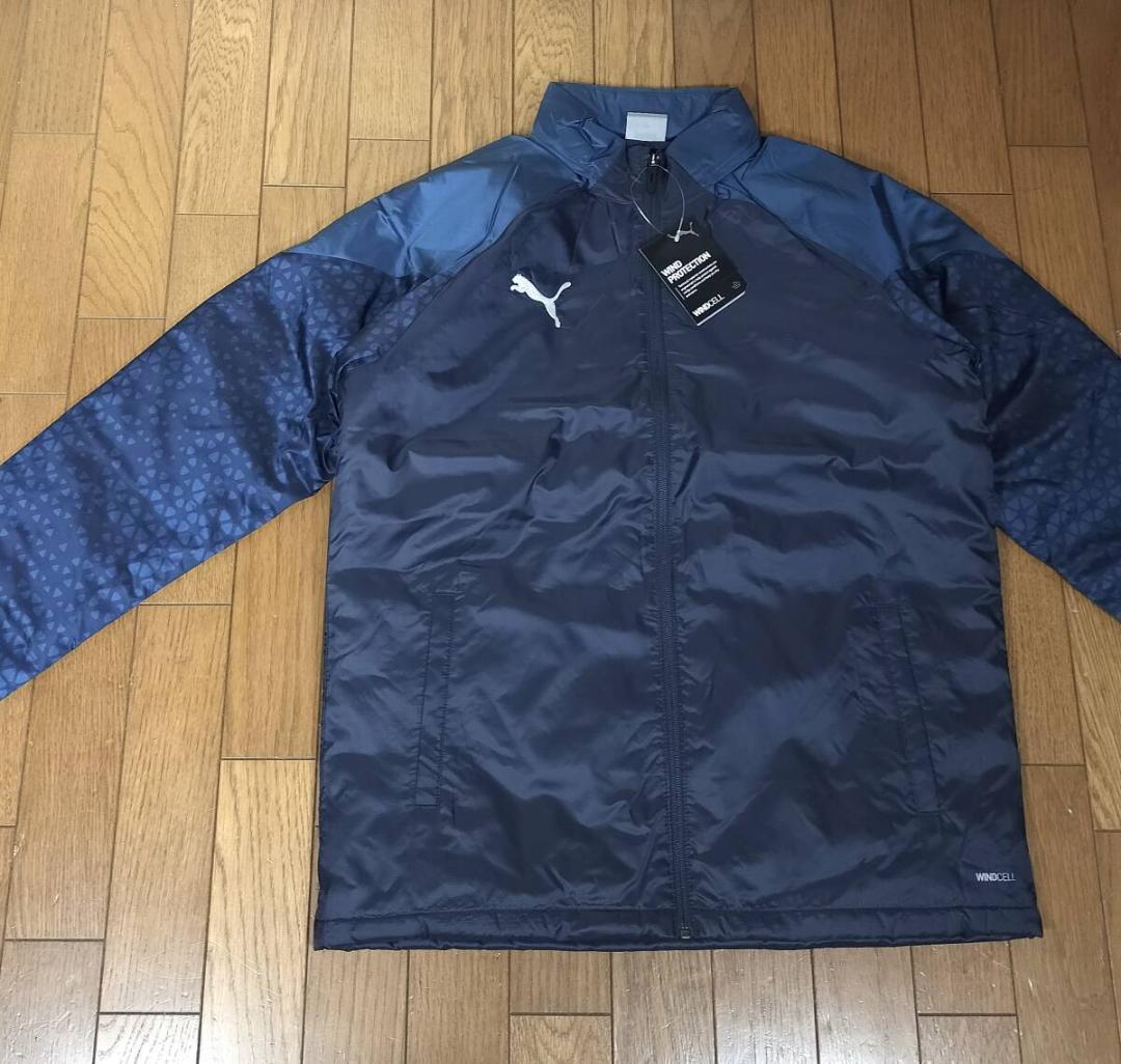 24,200円　プーマ　中綿　ウォーマー上下　ウィンド　658814　紺　XL