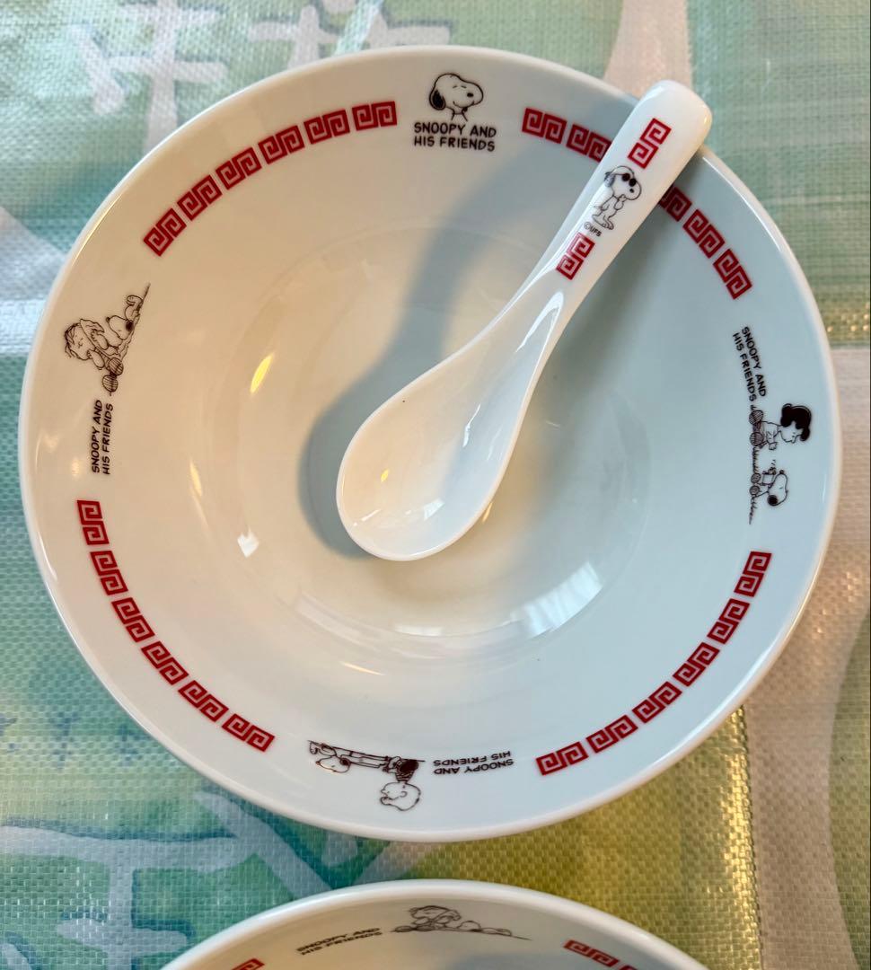 スヌーピー ラーメンどんぶり・れんげ 2点セット ビンテージ 非売品