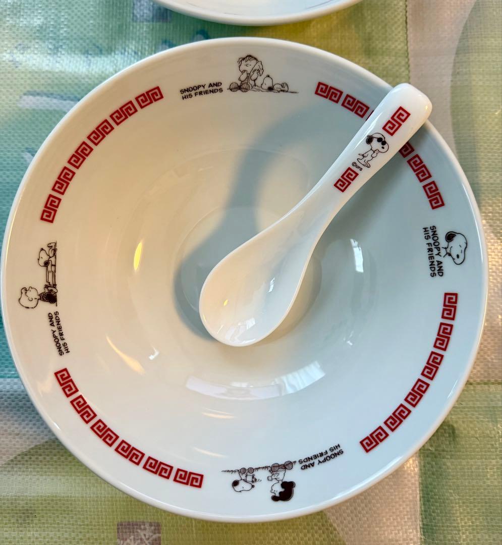 スヌーピー ラーメンどんぶり・れんげ 2点セット ビンテージ 非売品