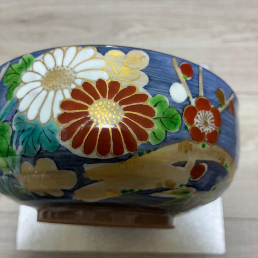 清水焼　大皿　梅の花柄　ボール皿