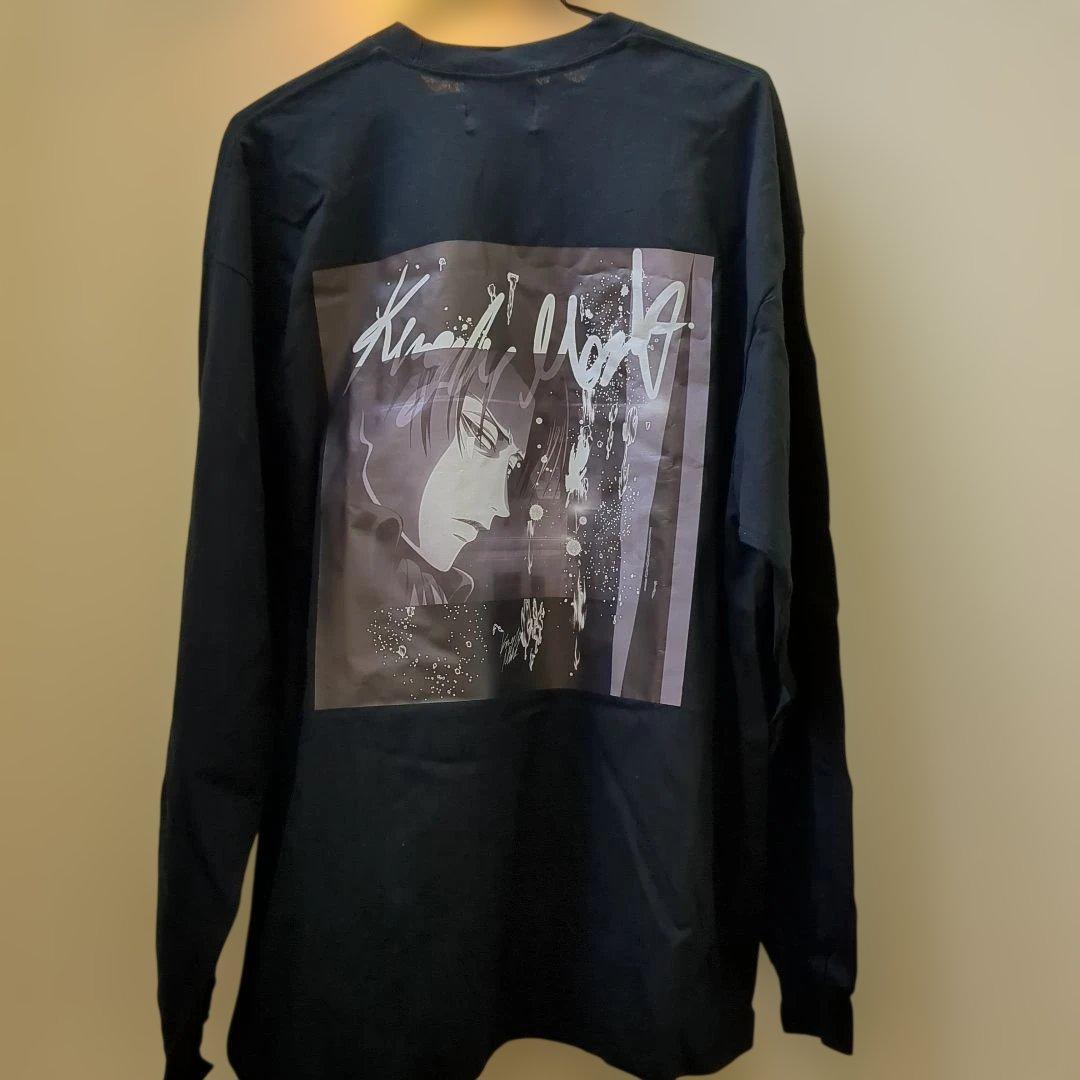 進撃の巨人×KINGLY MASKリヴァイ　ロングスリーブTシャツ 黒