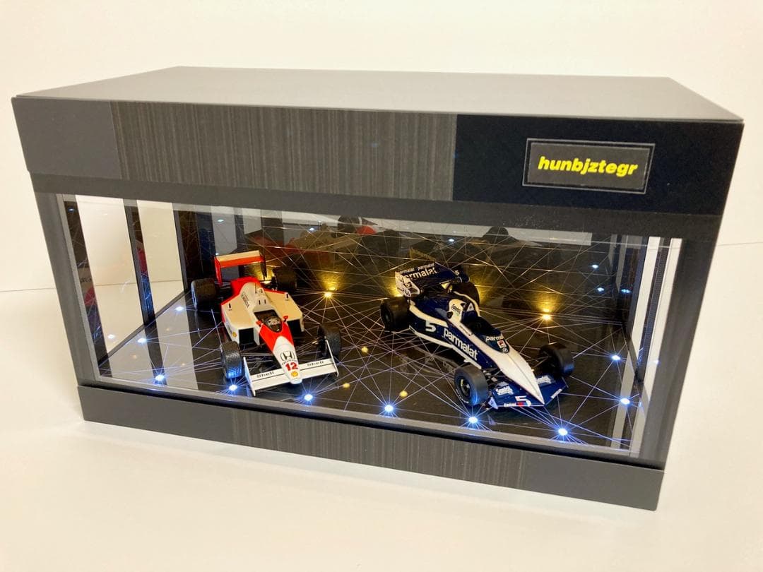 1/18展示可・BK幾何学・ディスプレーBOX / LED25灯・ネオジオラマ
