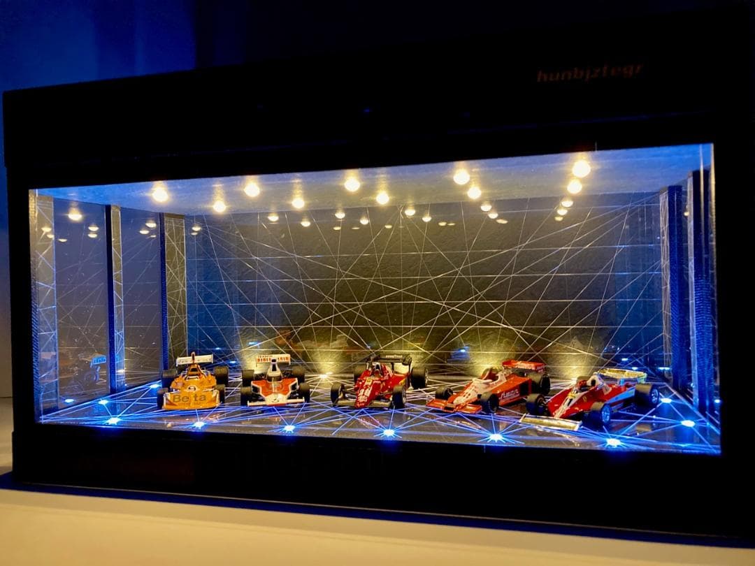 1/18展示可・BK幾何学・ディスプレーBOX / LED25灯・ネオジオラマ