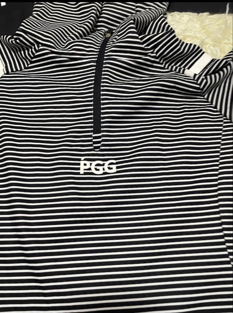 パーリーゲイツレディースPGG黒白ボーダーサイズ0