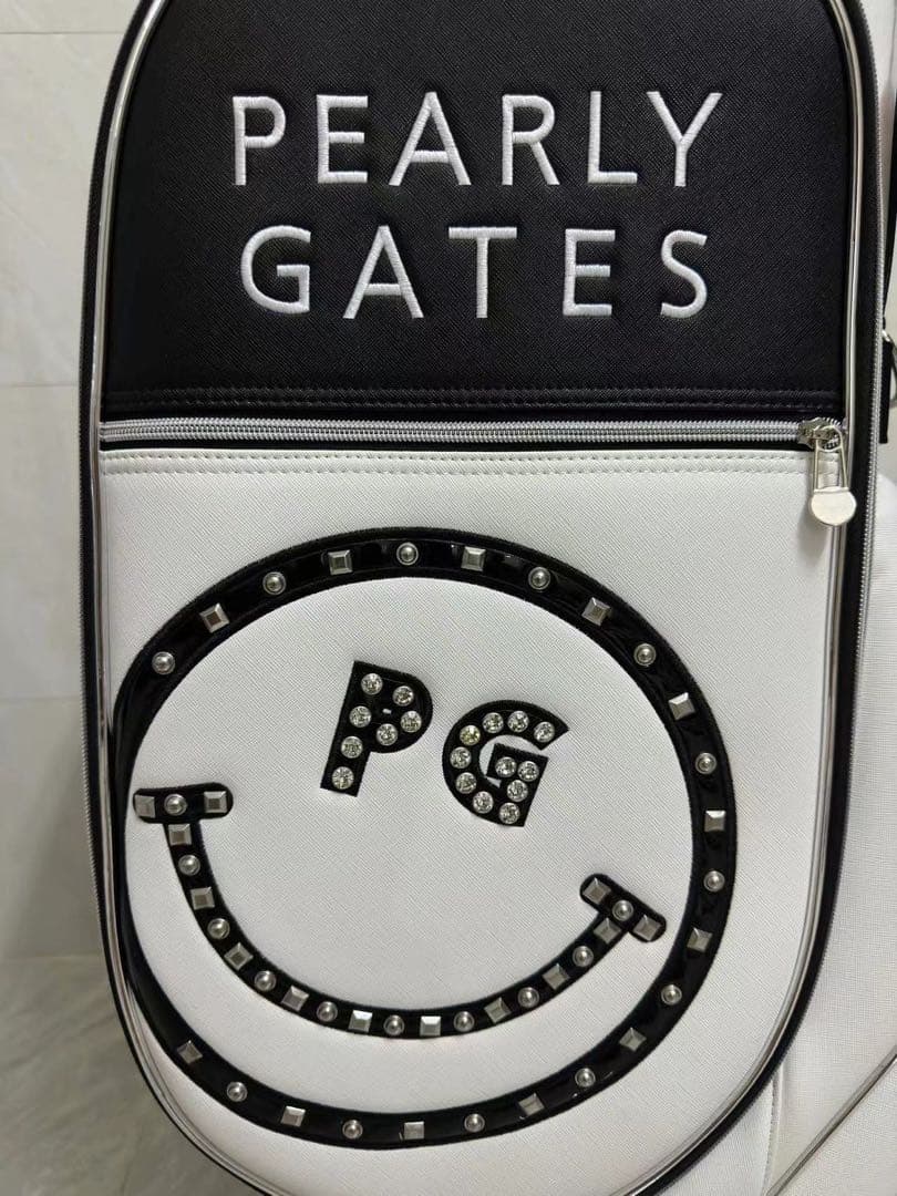 PEARLY GATES キャディバッグ ホワイト/ブラック パーリーゲイツ