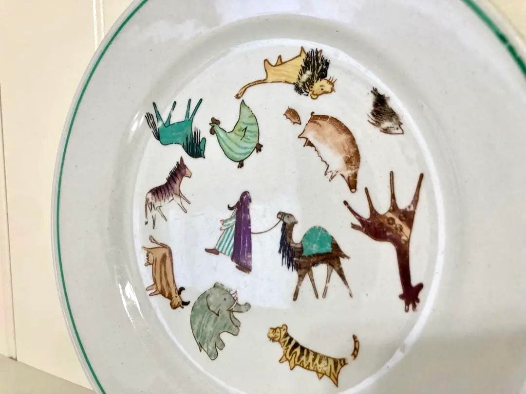 ARABIA Made in Finland アンティーク動物イラストの陶器皿