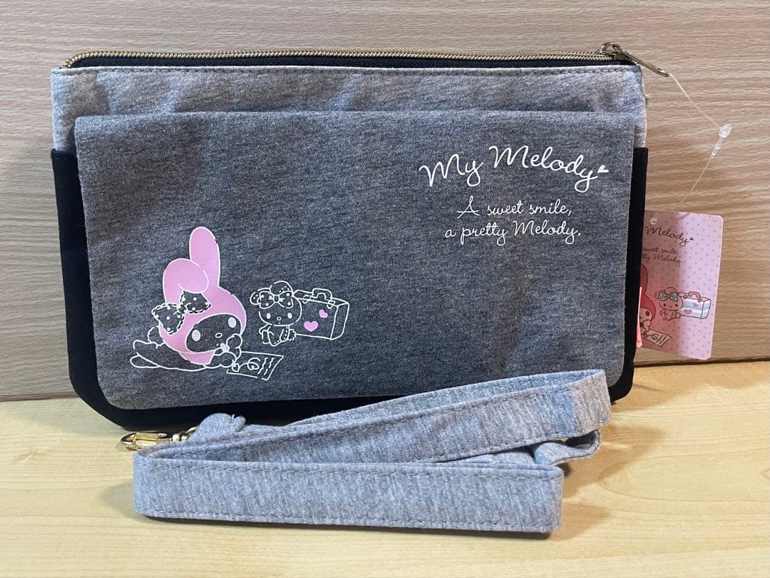 テ窓箱　MyMelodyマイメロディ刺繍ポーチリバーシブルバッグトートバッグ