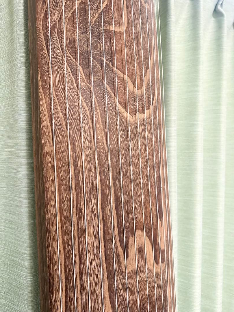 琴 13弦 和楽器 蒔絵 並甲 木目美品