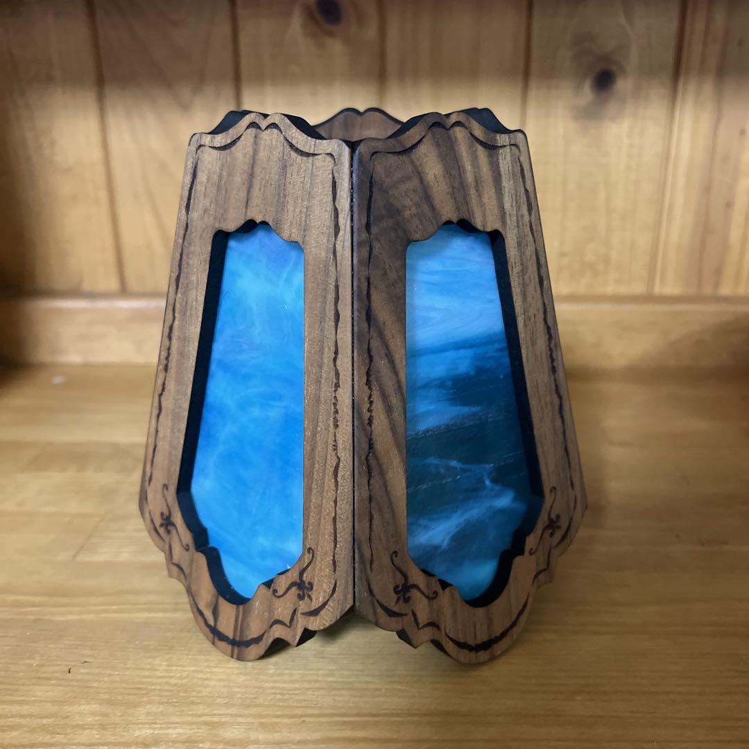 Dapple Glass Shade 【ウォールナット】ターコイズブルー