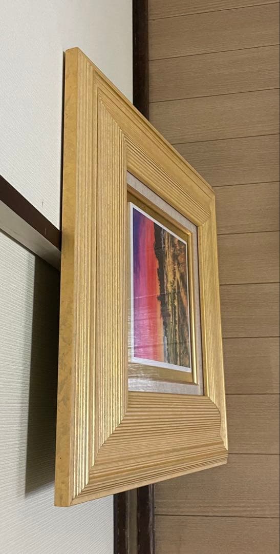 川月泉鑑　黄昏の吉備路　アートセラミック　S.2号　共シール　裏書有り　g581