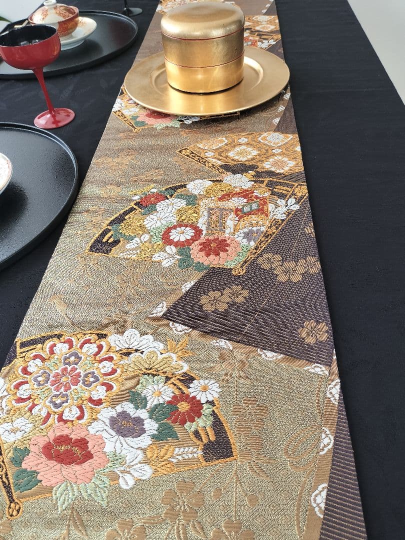 A962★逸品‼️全通帯‼️ひな祭り‼️テーブルランナー2m13cm