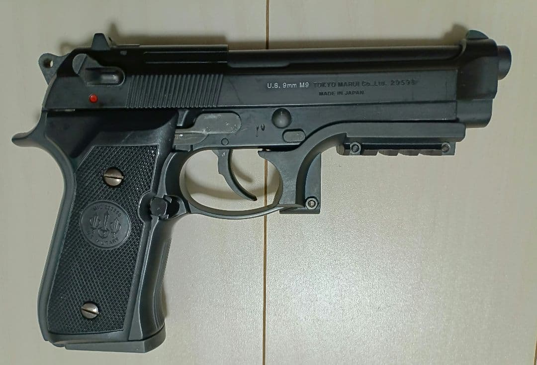 【中古品】東京マルイ ガスガン「M92Fミリタリーモデル」＋アンダーレール付き