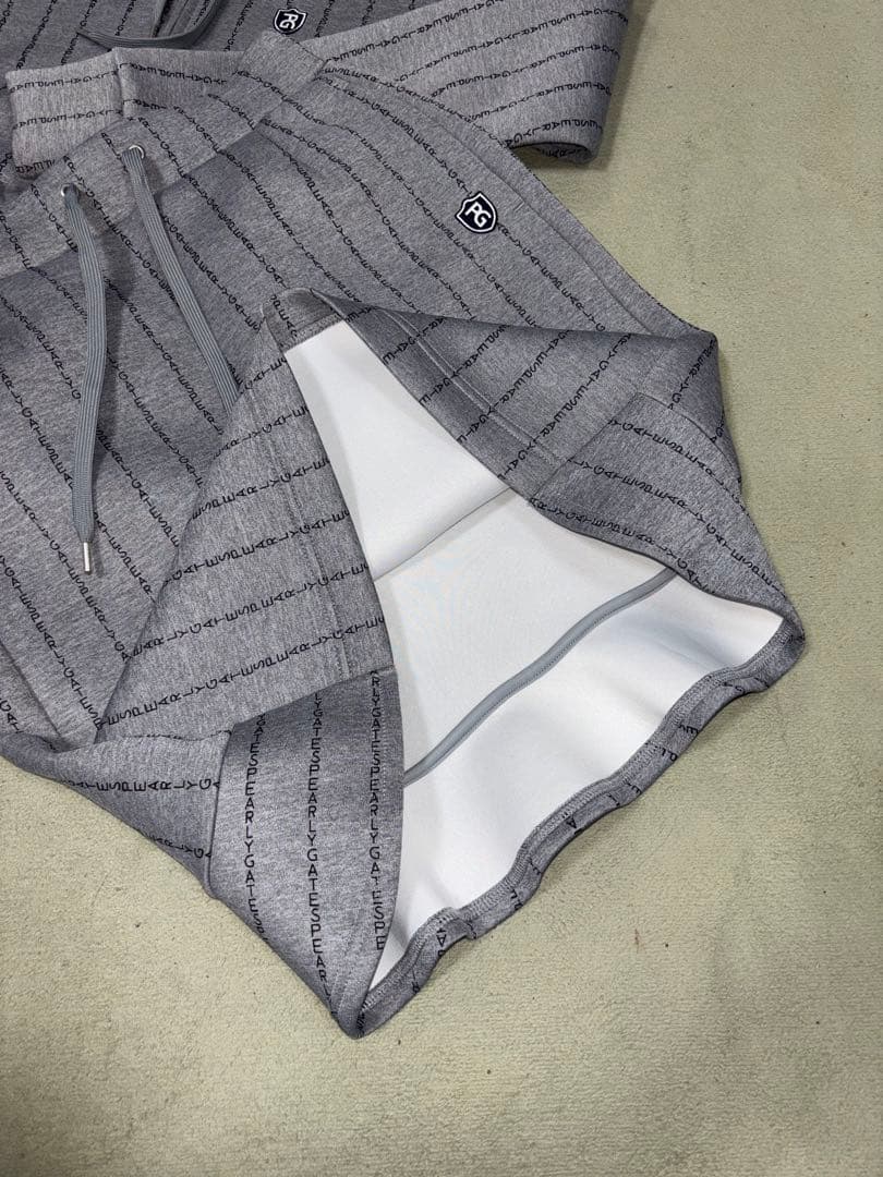 （超美品）パーリーゲイツ、ピンストライプ柄、ダンボールニット素材セット、サイズ0