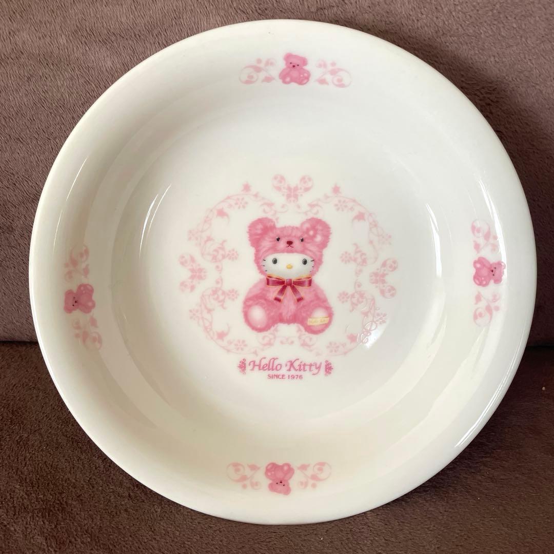 激レア‼️テディキティお皿とレンゲセット
