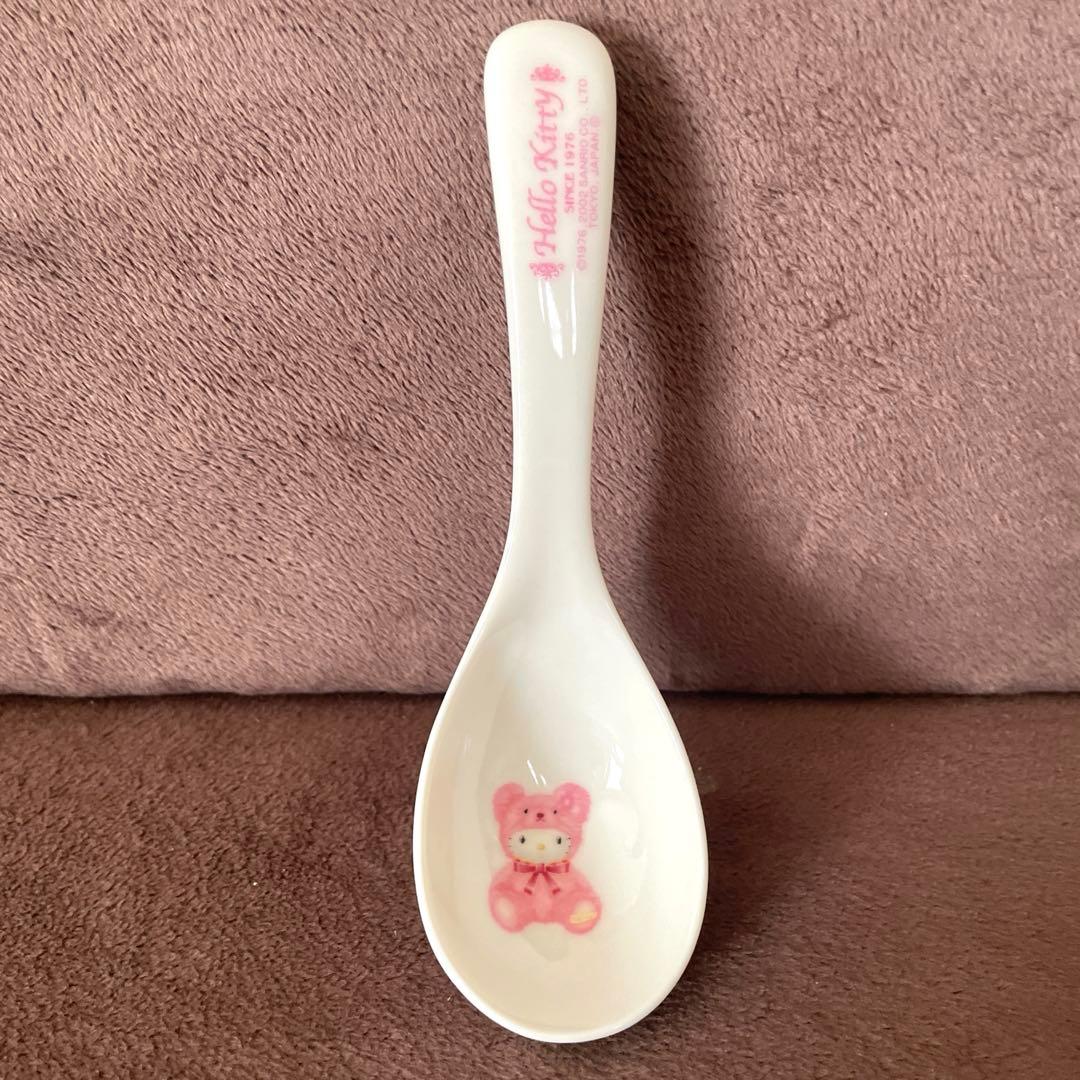 激レア‼️テディキティお皿とレンゲセット