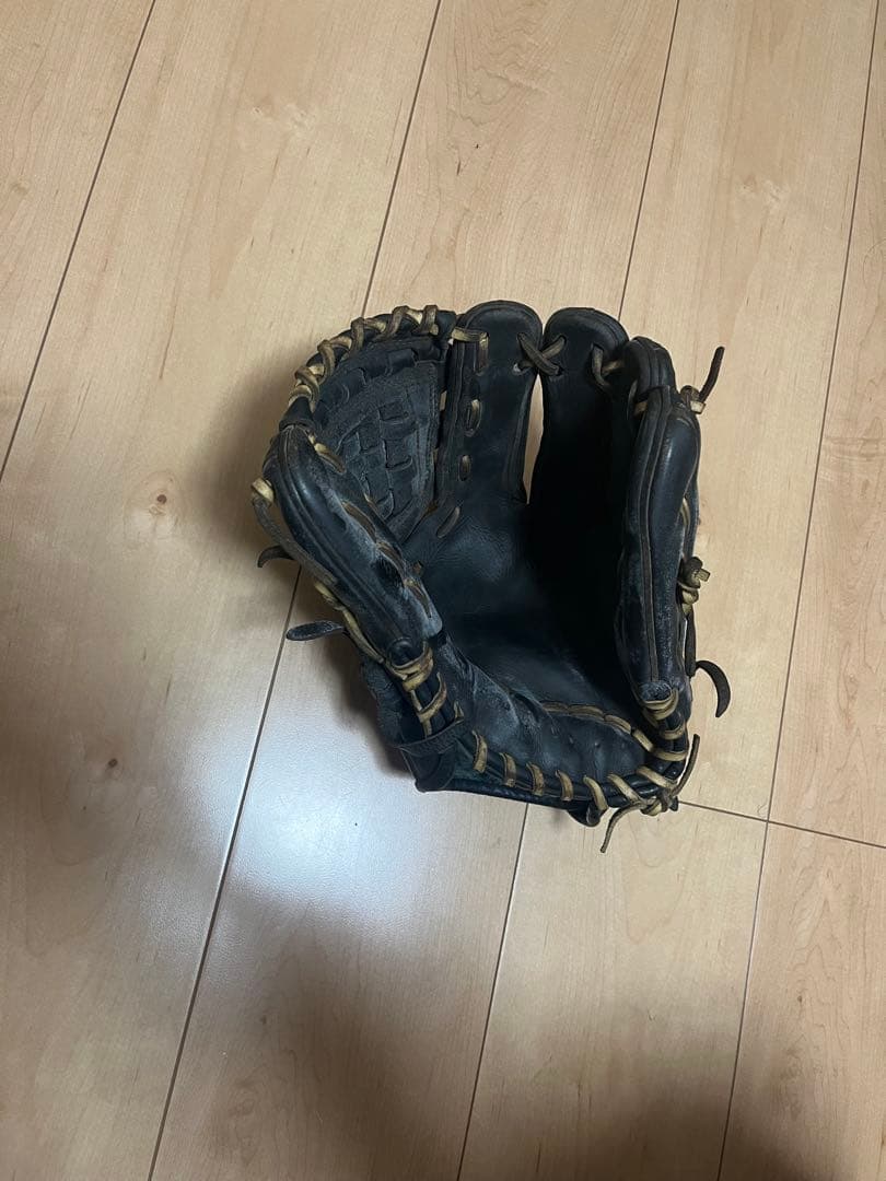 ゼット硬式レザーグローブ 黒