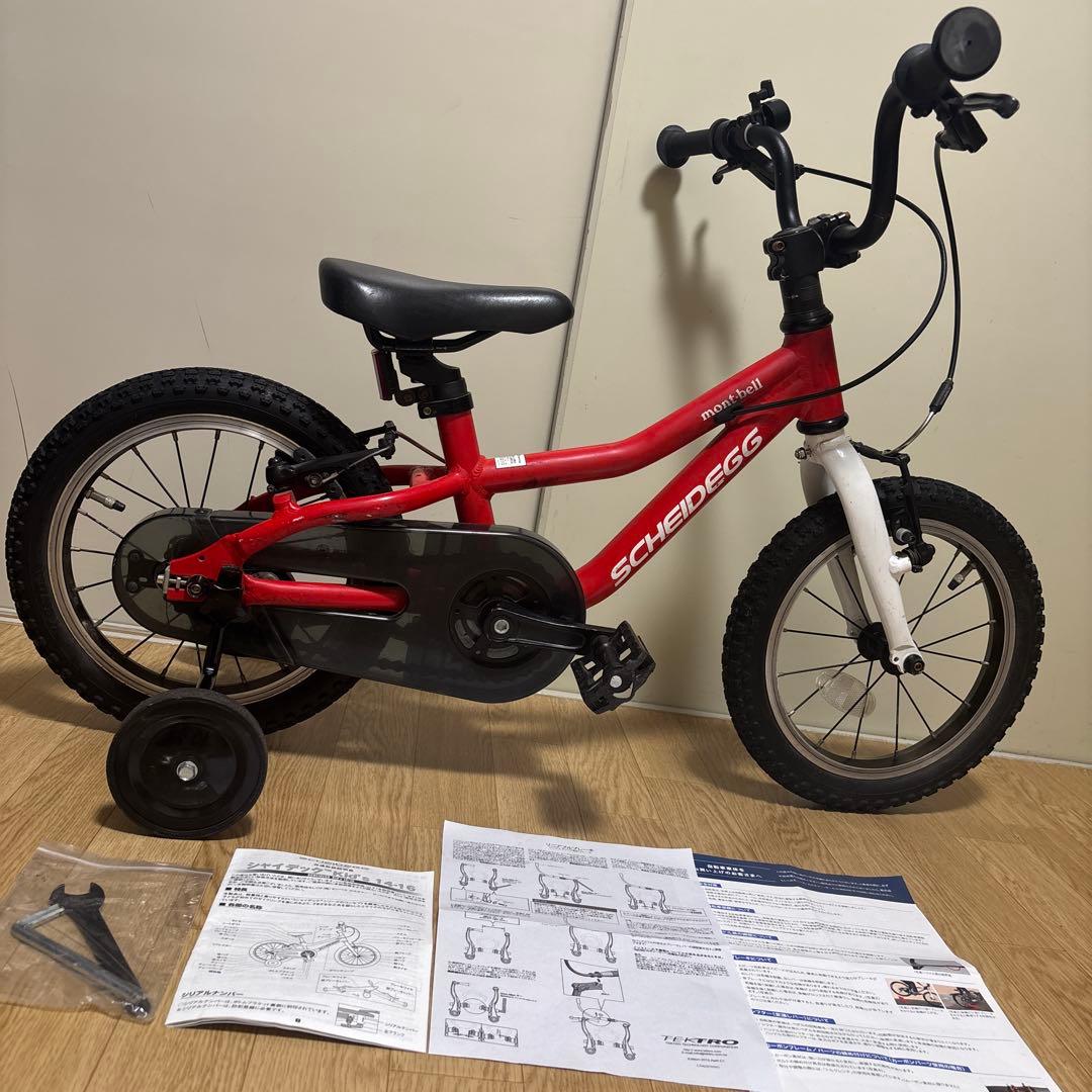 mont-bell 自転車 子供用 14インチSCHEIDEGG モンベル　赤