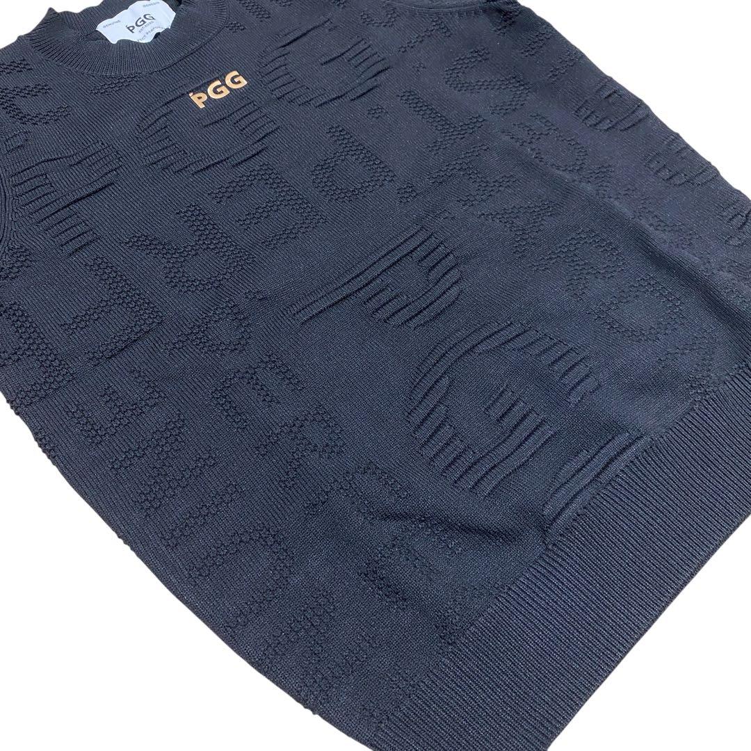 【未使用】定価3.5万円 PGG ロゴニット ブラック レディース Mサイズ