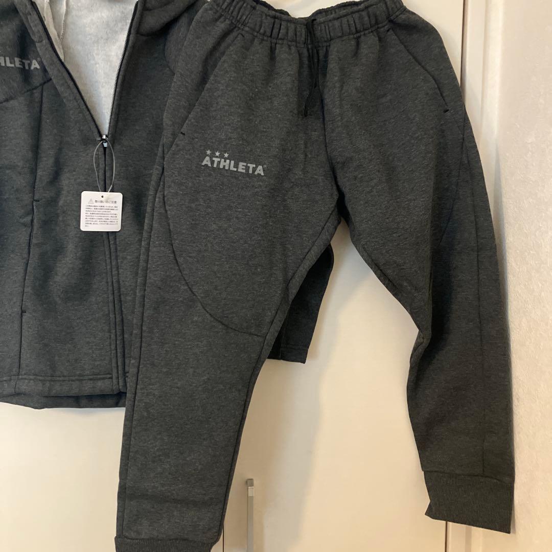 新品　紙タグ付き　ATHLETA グレー スウェットセット　ジャージ上下　140