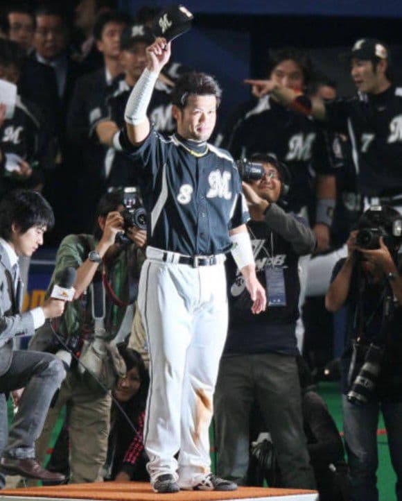 【当時物】千葉　ロッテ　マリーンズ　今江　ビジター　ユニフォーム　デサント　M