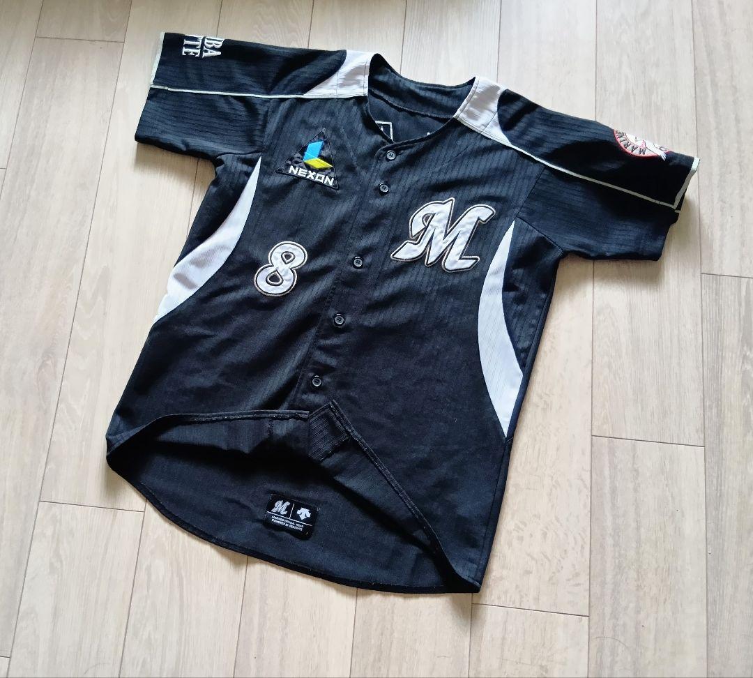 【当時物】千葉　ロッテ　マリーンズ　今江　ビジター　ユニフォーム　デサント　M