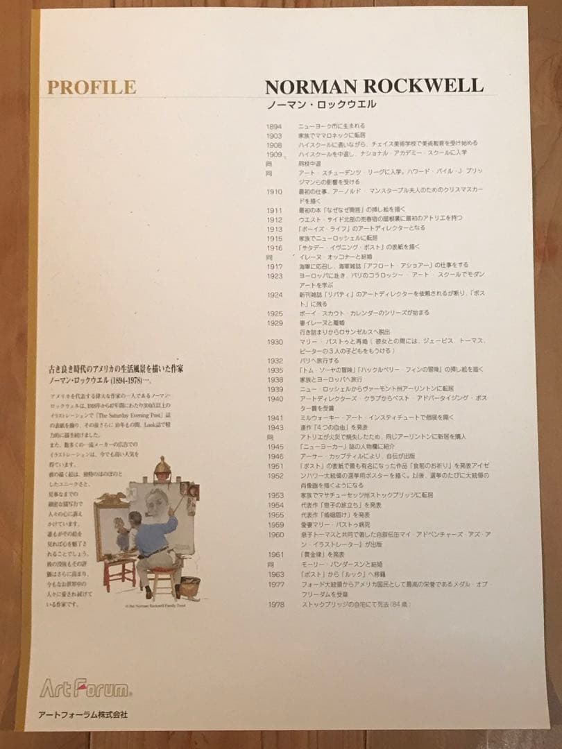 ノーマン・ロックウェル「鏡の少女」　ジークレー　エンボス印・作品保証書有り