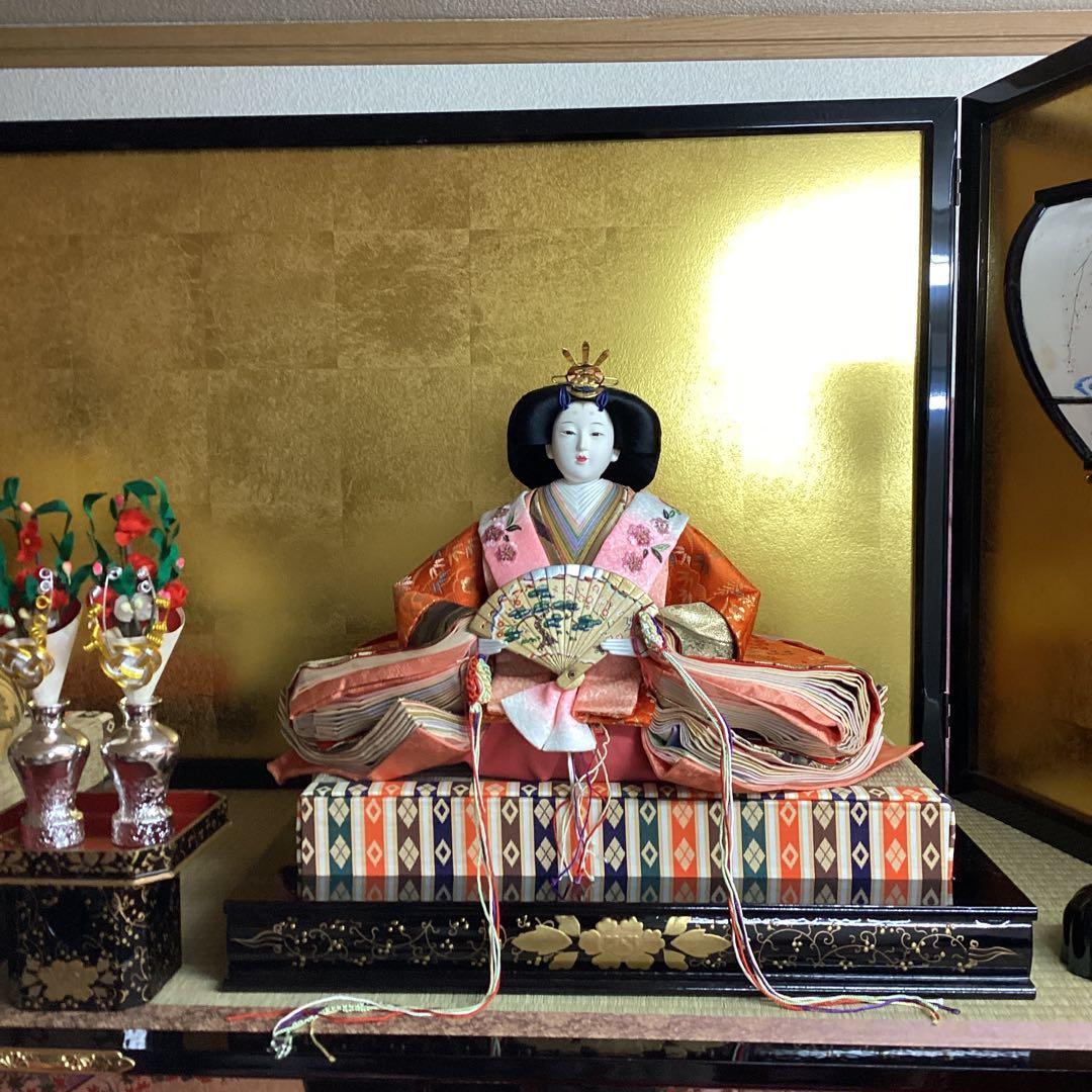 雛人形　七段飾り　西陣織高級金襴　難波　45号　熊倉基安作　中古品