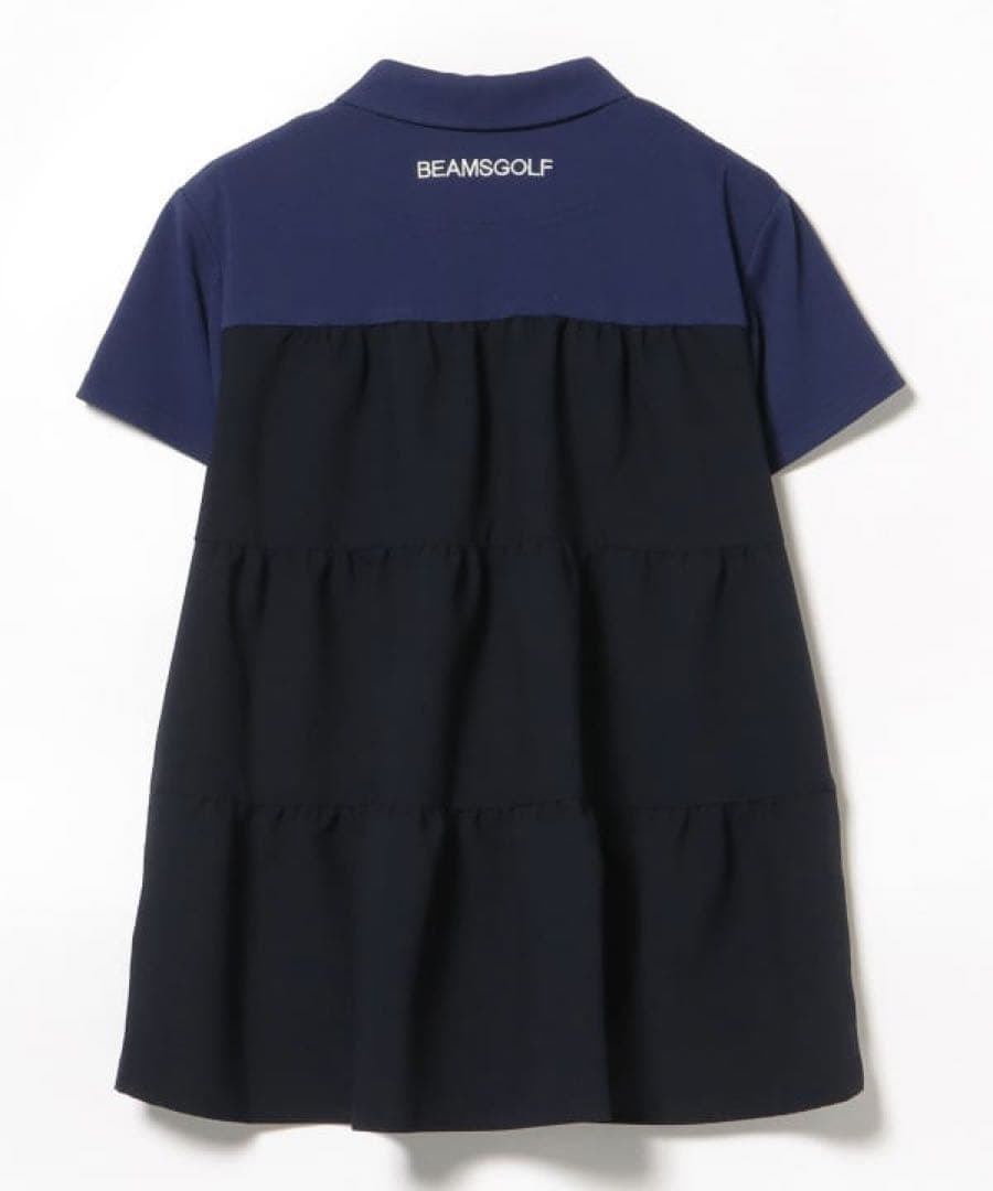 ☆BEAMS GOLF☆ バックティアードポロシャツ ネイビー　size M