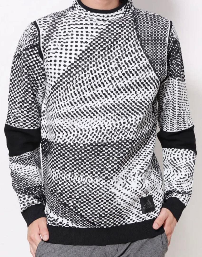 【新品】adidas アディダス　ゴルフ　ジャガード　セーター　ゴルフウェア