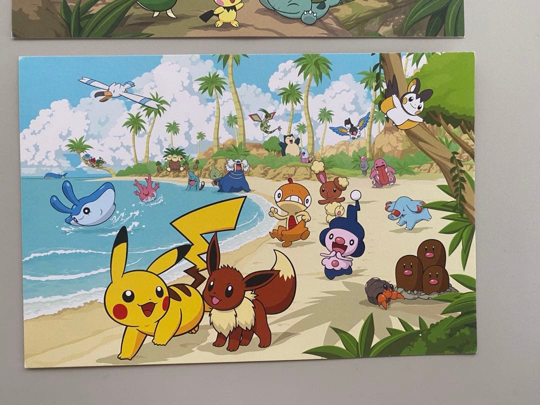 レア ポケモン ポストカード 2枚セット イーブイとふしぎな本