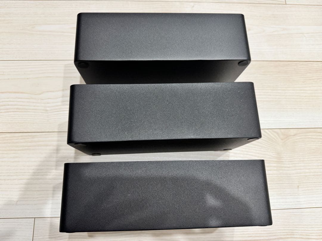 山崎実業 蓋付きティッシュケース L 長方形 ブラウン RIN 3つセット