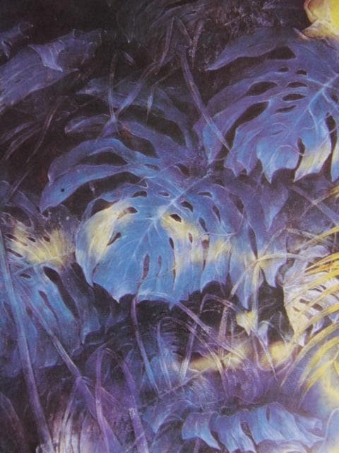 塩見仁朗、【蒼々樹叢】、希少な額装用画集より、新品額装付、状態良好