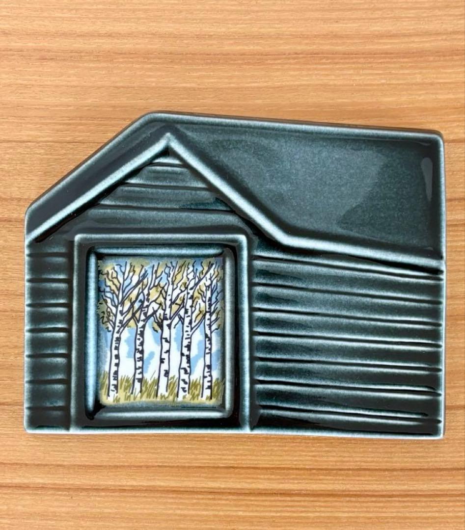 ARABIA/アラビア Talo/家 白樺の森 陶板作品 ケルットゥ・ヌルミネン