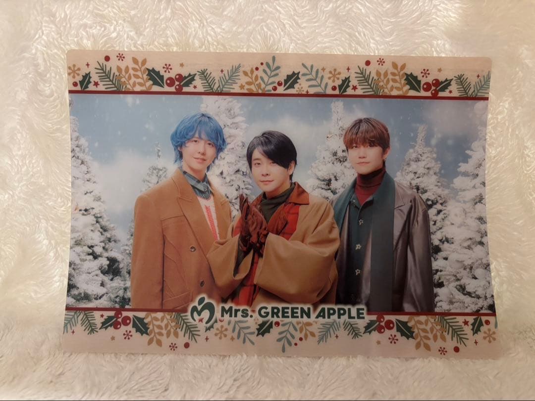 Mrs. GREEN APPLE 一番くじラスト賞ビジュアルボードとフォトシート