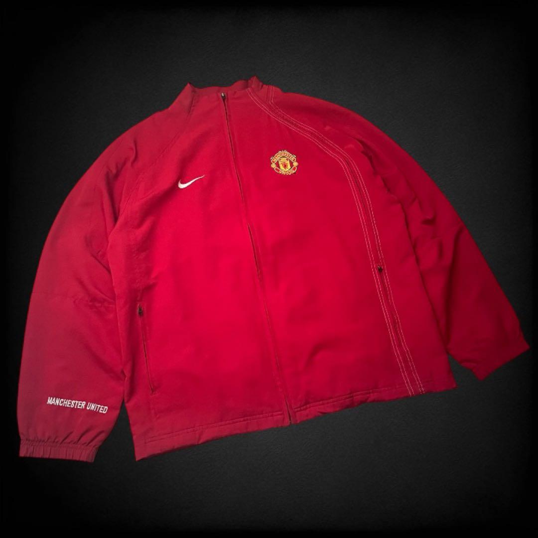 【NIKE 】マンチェスターユナイテッド ナイロンジャケット レッド フルジップ