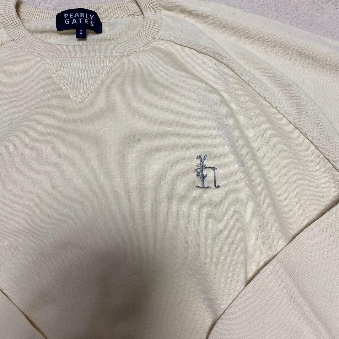 パーリーゲイツトレーナークリーム色ウサギsize6
