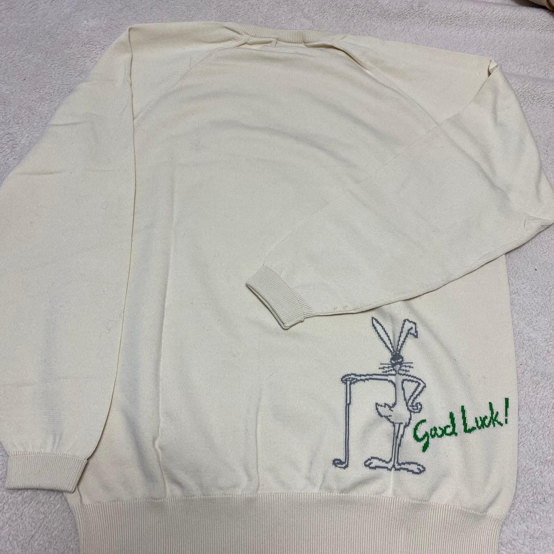 パーリーゲイツトレーナークリーム色ウサギsize6