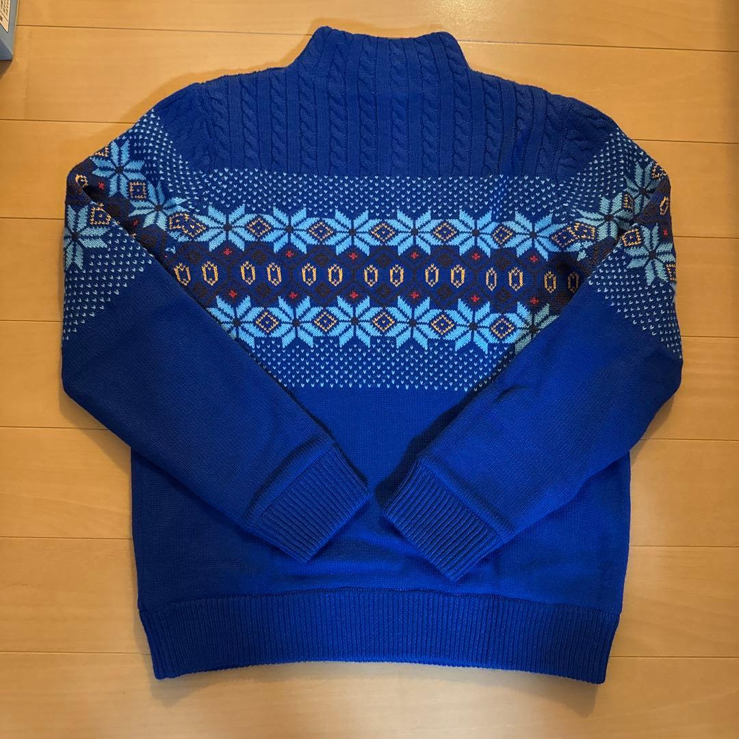 JUN & ROPE フェアアイル柄 保温裏地付き長袖プルオーバー