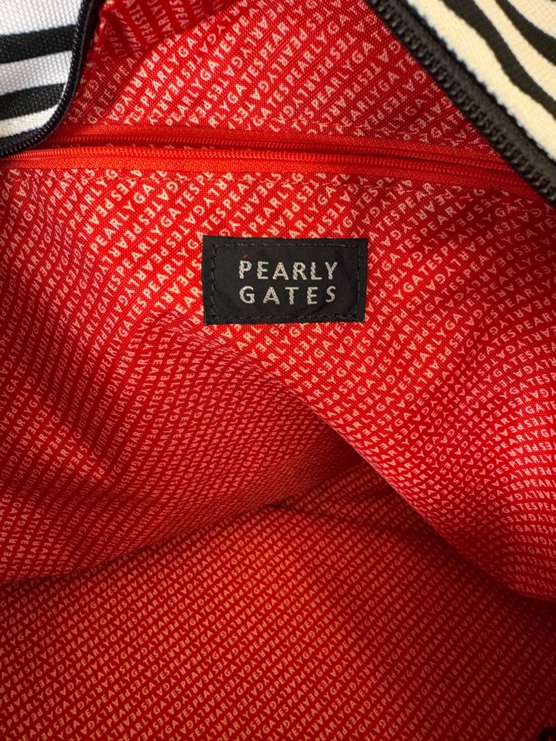 PEARLY GATES ストライプゴルフバッグ