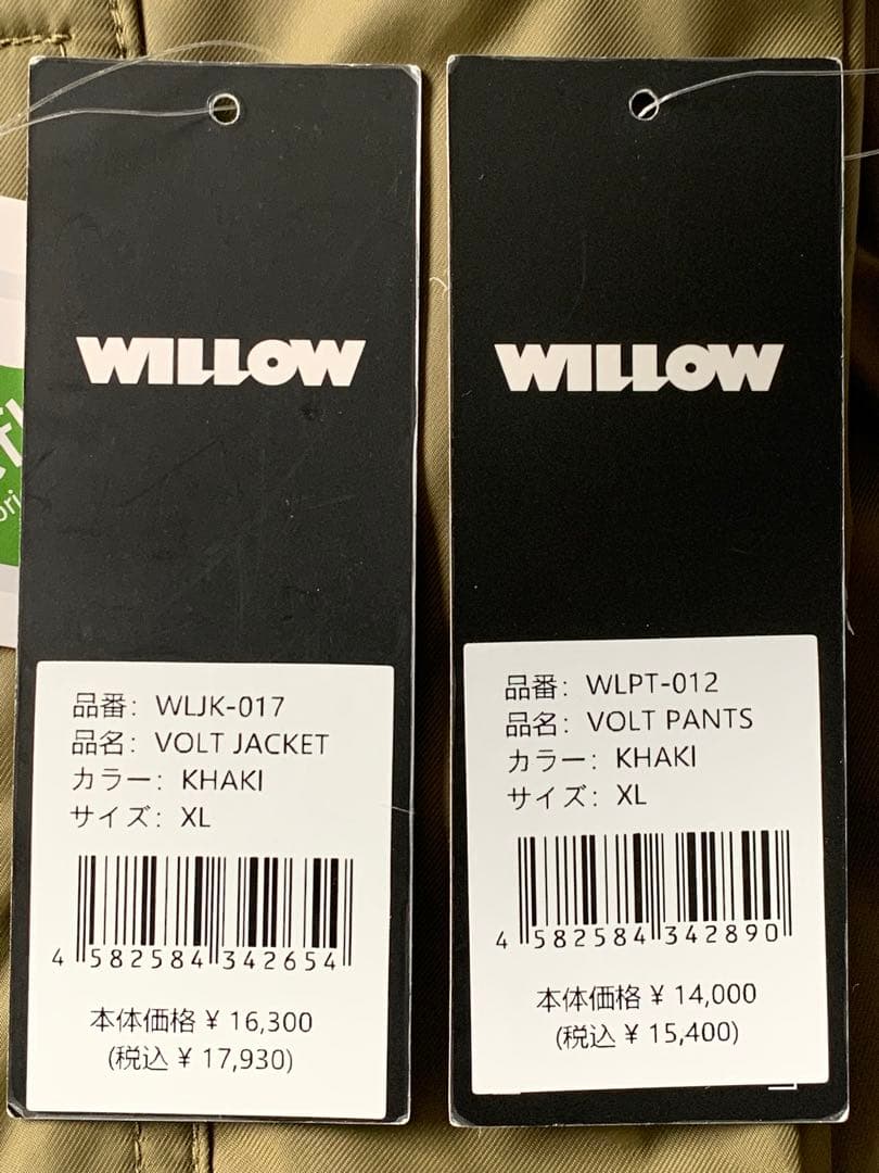 willow（ウィロー）ジャケット&パンツセット　XLサイズ　新品未使用