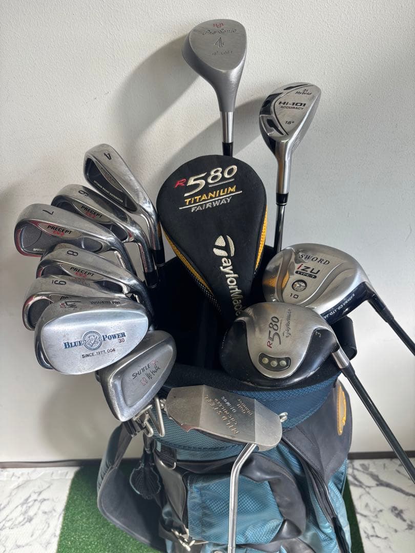 初心者おすすめ ゴルフクラブセット TaylorMade他 便利キャディバッグ付